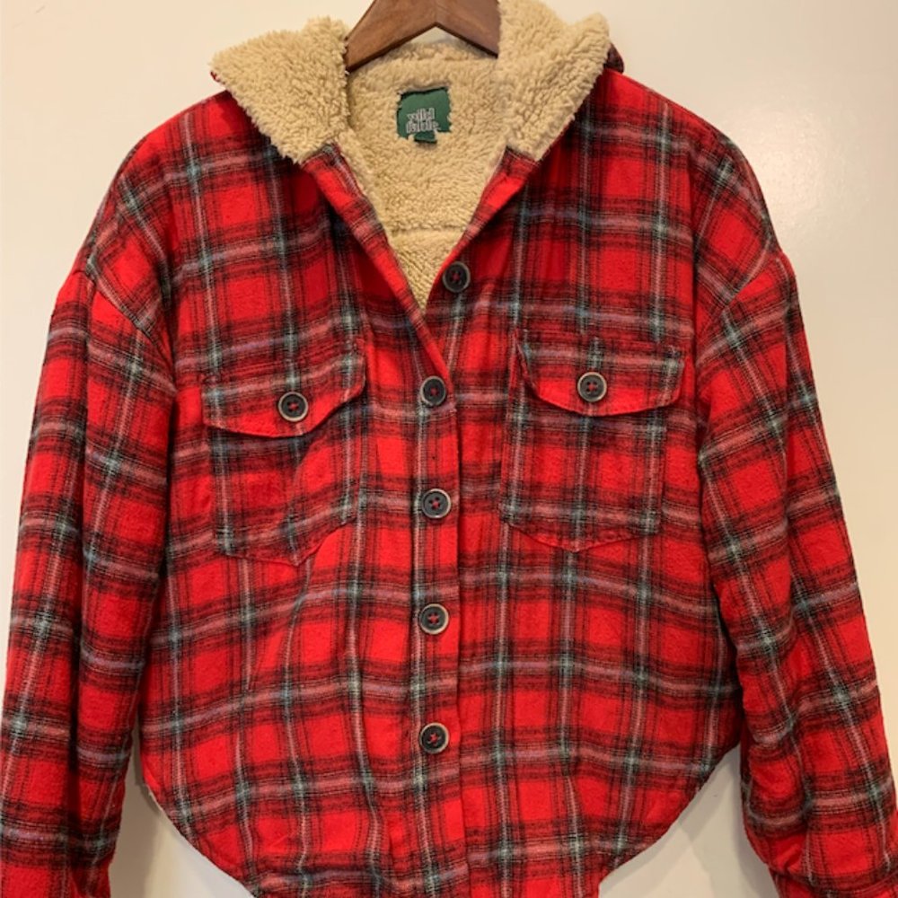 Wild Fable Sherpa flannel jacket small
